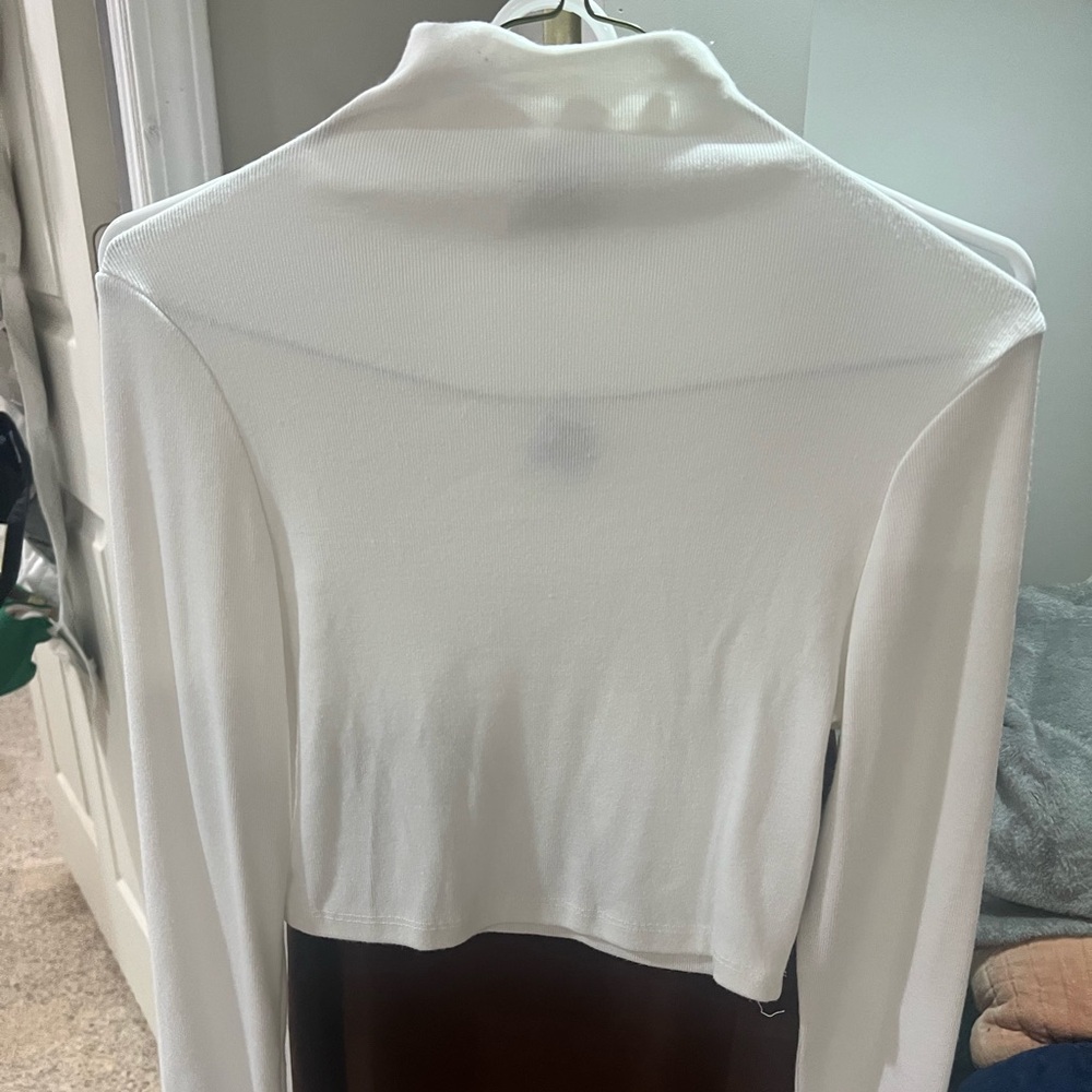 White turtleneck with frilly neckline never worn